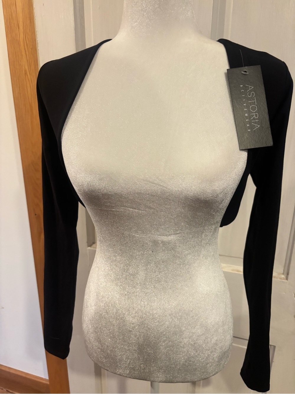 Astoria Black Cropped Bolero Shrug Long-Sleeve